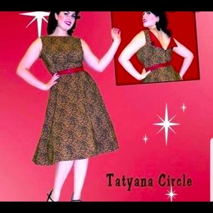 Tatyana Betty Page 4X leopard print circle dress